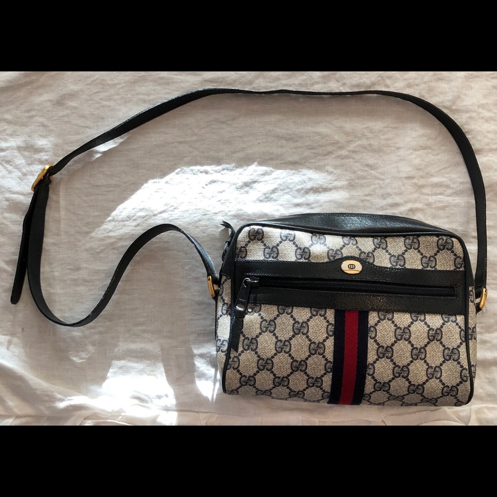 Vintage Gucci Sherry Ophidia Stripe Crossbody Bag